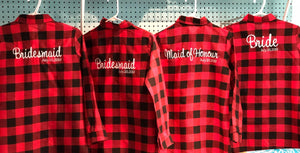 Bridal Party Plaid Shirts