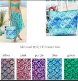 Mermaid Faux Leather Tote Bag